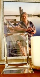 Rob with a huge award from the AAMI