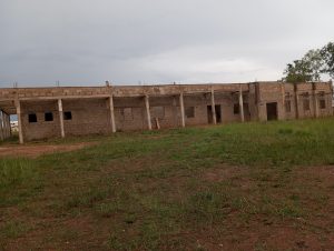 long, low building
